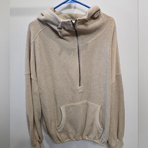 BiBi Men's Zip-Up Beige Sweater